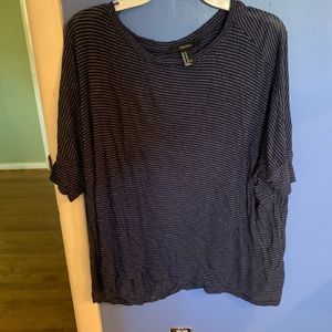 Navy blue striped top